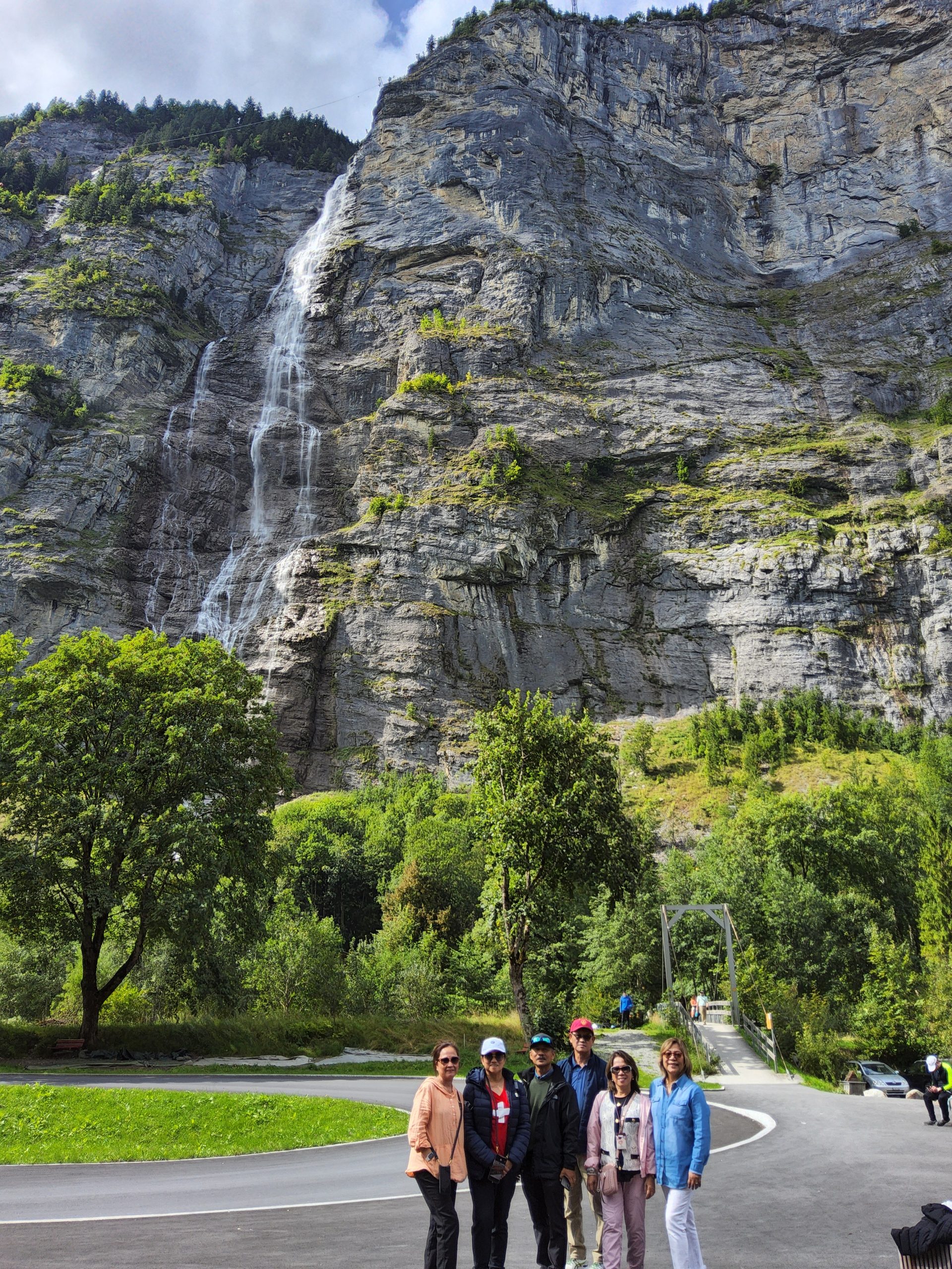 Close-up of Staubbach Fall, one of Switzerland’s highest free-falling waterfalls