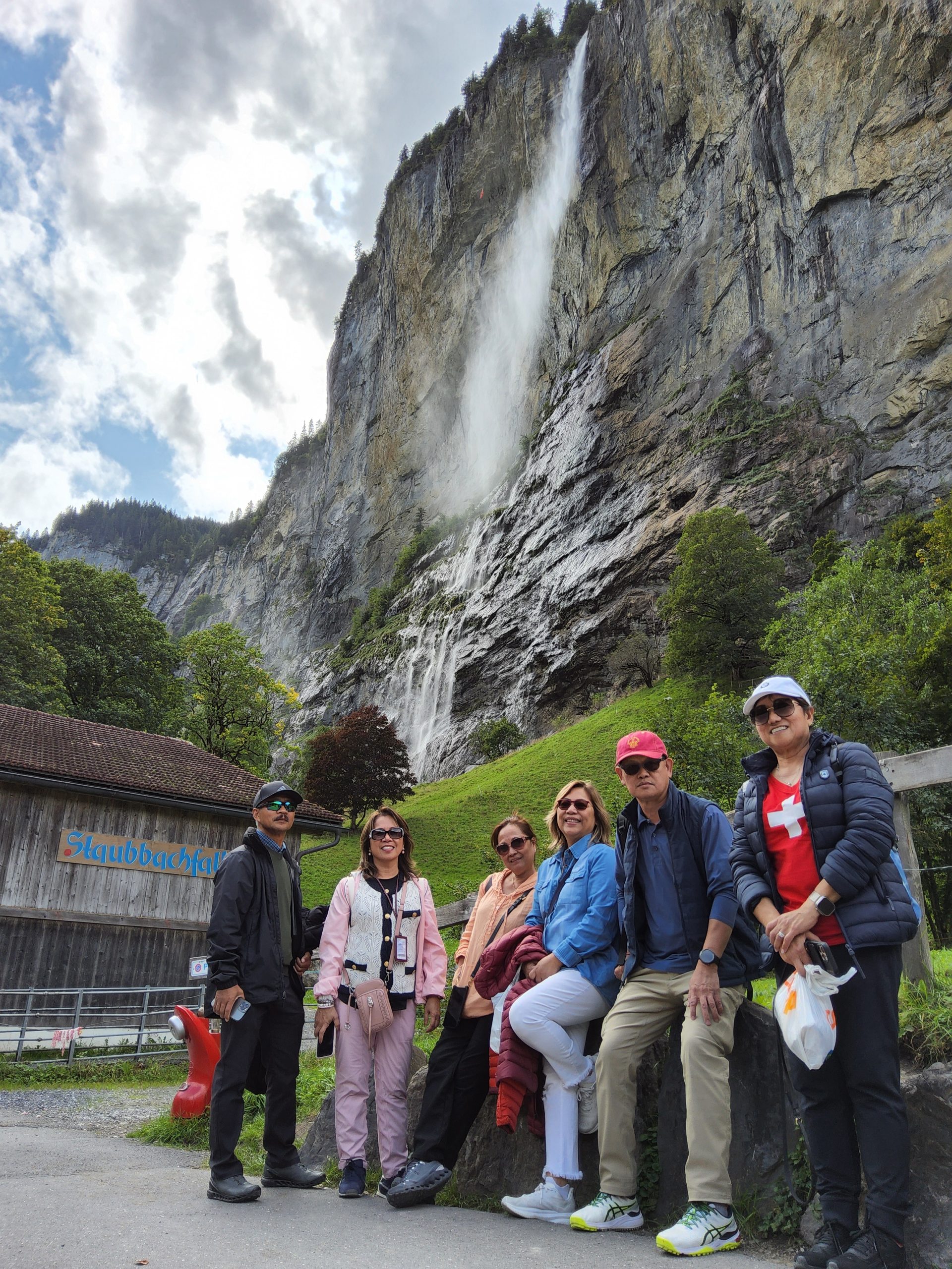 Close-up of Staubbach Fall, one of Switzerland’s highest free-falling waterfalls
